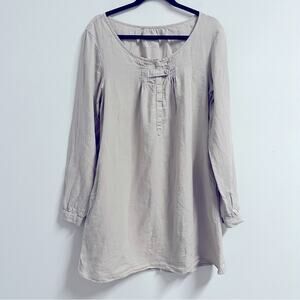 Line of Oslo Mathea Linen Tunic Top Lagenlook Women’s M Medium